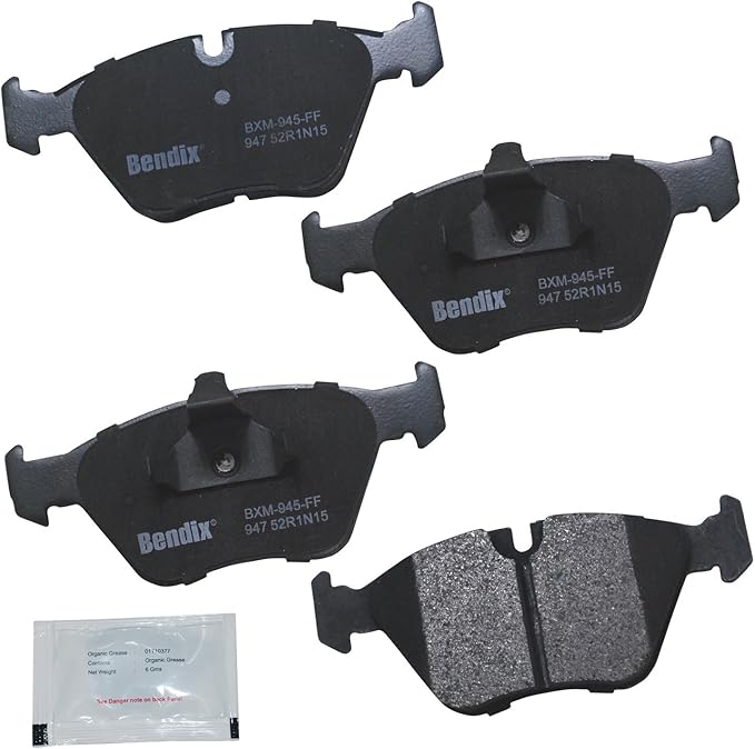 Bendix Priority1 CFM947 Semi-Metallic Front Brake Pads for BMW 525i 2003-2001, 528i 1996, 528i 2000-1999