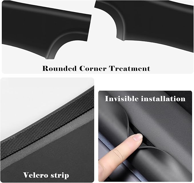 8Pcs Door Sill Protector for Tesla Model Y Juniper 2025 2026 Front and Rear Door Pedal Kick Protection ABS Material Door Entry Guard Anti-Kick Full Protect Door Entry Cover