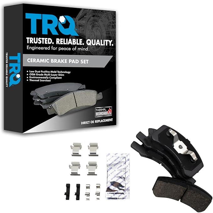 TRQ Front Brake Pads Ceramic Compatible with 2014-2015 Mitsubishi Mirage 2017-2020 Mirage G4