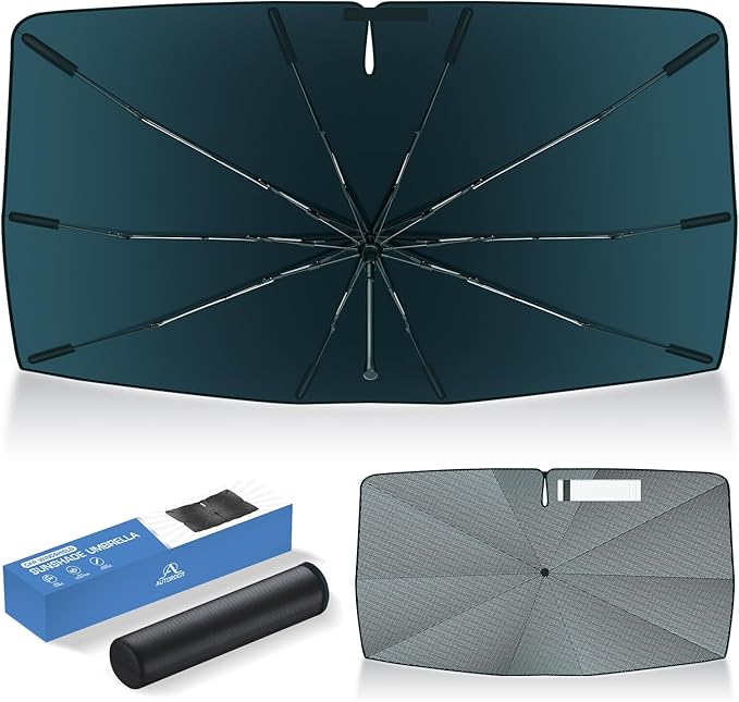 Autorder Windshield Sun Shade Umbrella for 2019-2025 Nissan Altima Accessories,Upgraded Ice Crystal Material,Easy Setup Umbrella Sunshade for Car Windshield,100% Sun Blocking