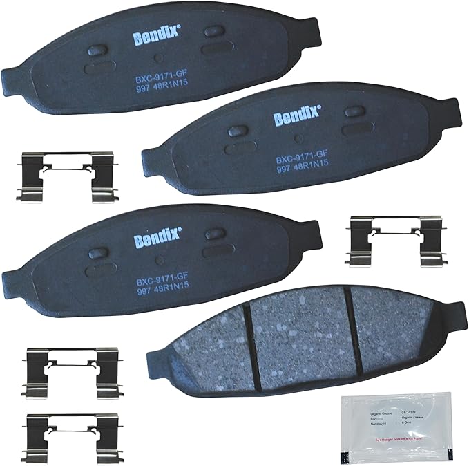 Bendix Priority1 CFC997 Ceramic Front Brake Pads for Chrysler Pacifica 2008-2004