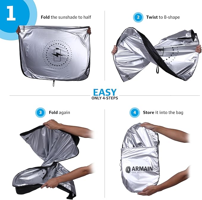 Tesla Model Y Window Shade, Tesla Model 3 Sunshade with Triple-Layer Insulation, Custom Fit Sunshade for Tesla S, X, 3 and Y. This is The Best Tesla Model Y Sunshade, You Should Try it!