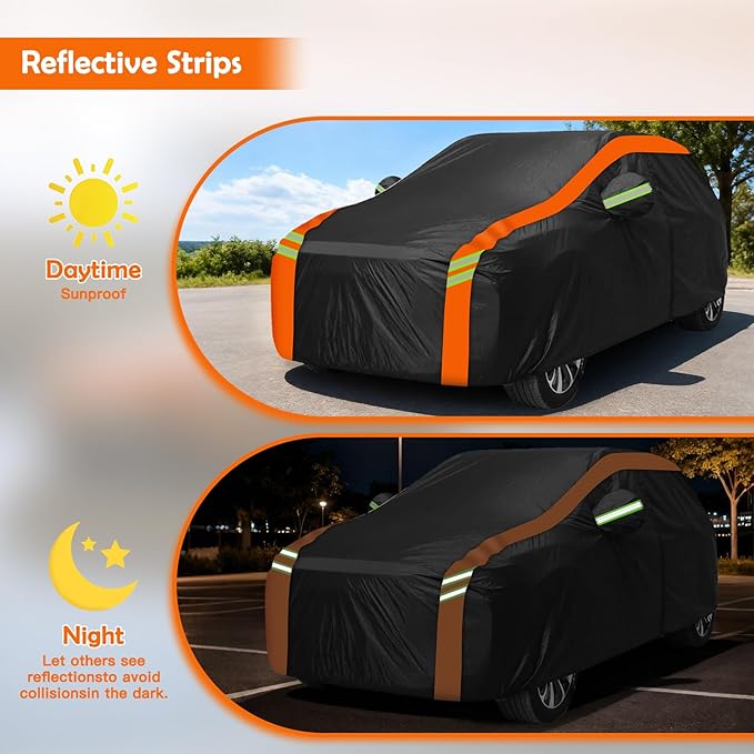 Car Cover for Toyota Sienna 2003-2020, Chrysler Pacifica 2004-2026, Honda Odyssey 1999-2023, Kia Carnival 2006-2026, Multi-Layer Automobiles Covers Waterproof All Weather