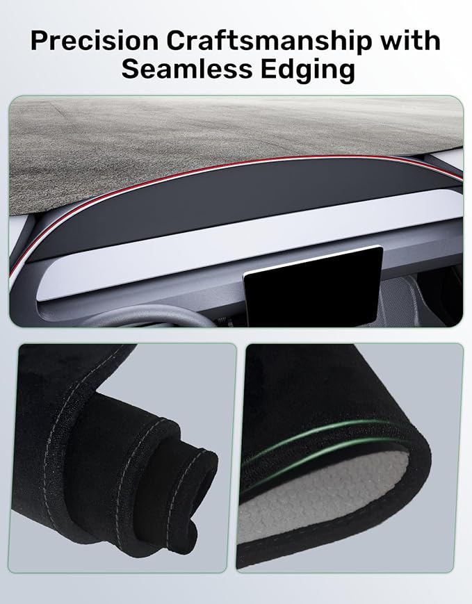 Zanch Original Tesla Model 3 Highland Dashboard Cover, Upgraded 2025 Anti-Glare 100% Sunshield Suede Dash Mat, Full Protection with No-Slip, Fits Model 3 Highland (2024) Tesla Accessories