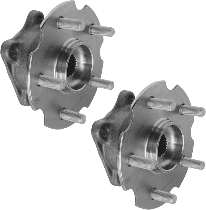 TRQ Rear Left and Right Wheel Bearing and Hub Assembly Set 2 Piece Compatible with 15-17 Lexus NX200t AWD 18-21 NX300 AWD 15-16 NX300h AWD 17-21 NX300h 06-12 Toyota RAV4 4WD 13-18 RAV4 AWD