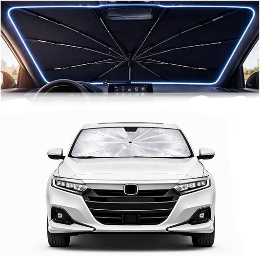 2026 Upgraded Car Windshield Sun Shade Umbrella - Custom-Fit for Honda Accord 2018-2022 Umbrella Sunshade,Easy Install,UV Protection & Heat Reflective,Keep Interior Cooler with Storage Bag