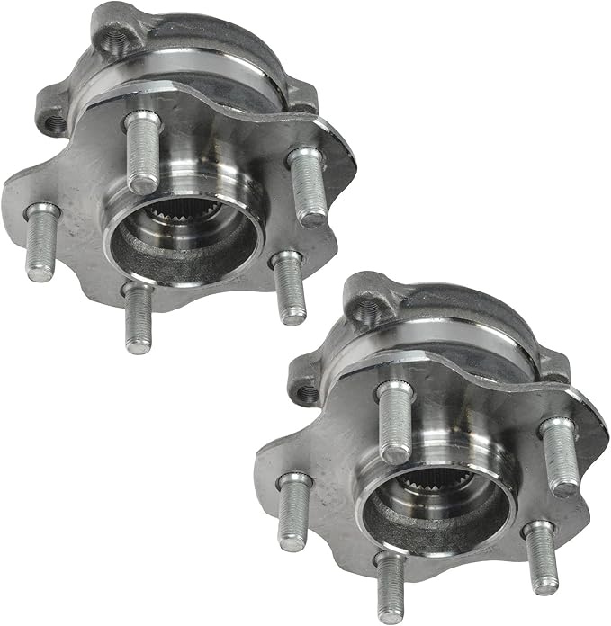 TRQ Rear Left and Right Wheel Bearing and Hub Assembly Set 2 Piece Compatible with 14-22 Infiniti Q50 14-15 Q60 17-22 Q60 14-17 QX50 14-17 QX70 14-19 Q70 15-19 Q70L 2015 Q40 09-20 Nissan 370Z