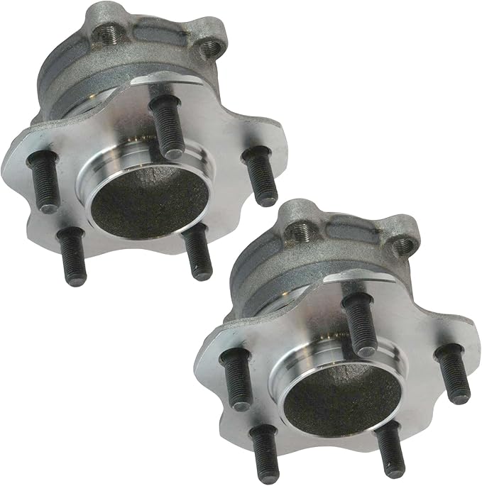 TRQ Rear Driver and Passenger Side Wheel Bearing and Hub Assembly Set 2 Piece Compatible with 2009-2014 Nissan Murano Front Wheel Drive 2011-2017 Quest