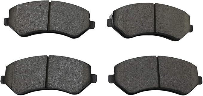 TRQ Front Brake Pads Ceramic Hardware Wear Sensor Compatible with 2001-2006 Chrysler Town Country 2001-2003 Voyager 2001-2007 Dodge Caravan 2001-2007 Grand Caravan 2002-2007 Jeep Liberty