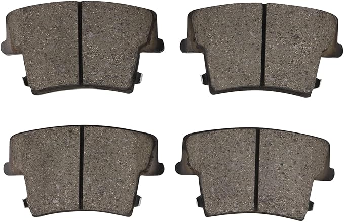 TRQ Rear Brake Pads Ceramic Hardware Wear Sensor Compatible with 2005-2023 Chrysler 300 2005-2008 Magnum 2006-2023 Dodge Charger 2009-2023 Challenger 2014 Avenger