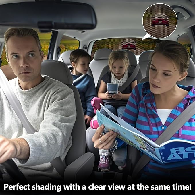 ZATOOTO Rear Windshield Sunshade for Toyota 4Runner 2017-2024 Rear Windshield Sunshield Double Layer for Sunshade and Privacy Offer Great Visibility Sun Blocker Back Window Sunshade for Toyota 4Runner
