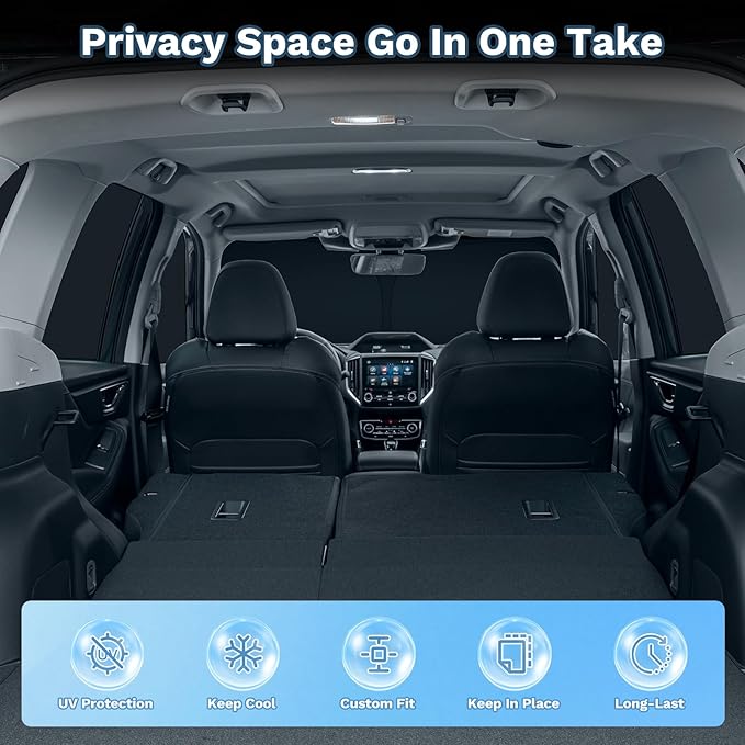 KUST Car Window Shades for Nissan Rogue 2014-2020 (Not for Rogue Sport) Windshield Sun Shade Side Window Cover UV Block Privacy Protection Rogue Accessories for Camping Blackout Rear Back Full 8PCS