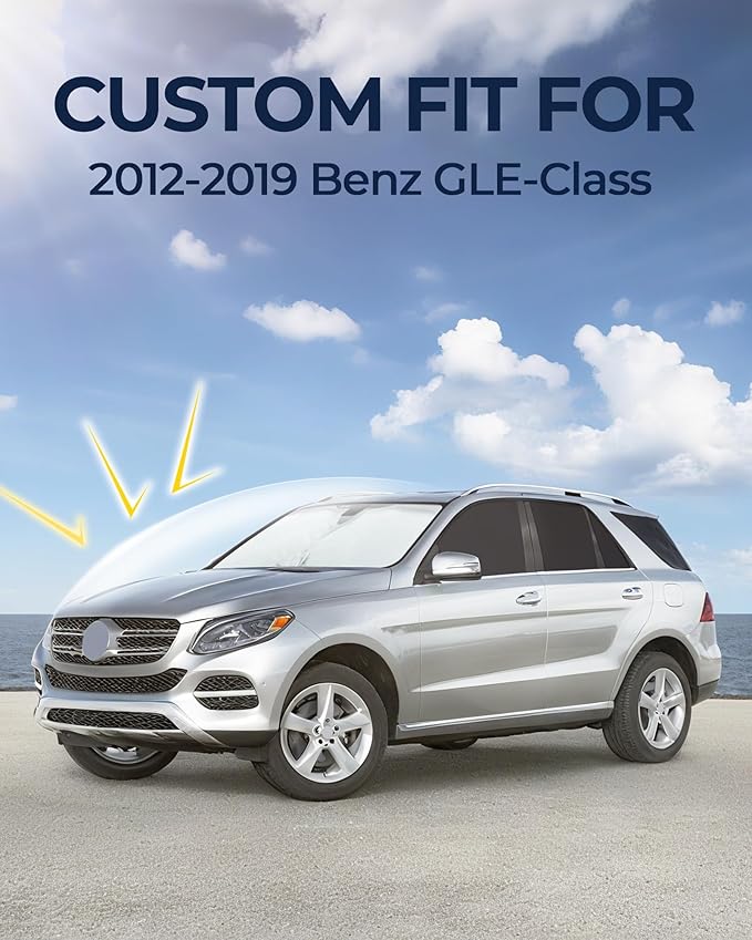for Mercedes-Benz GLE-Class 2012-2019 Car Window Shades, 10pcs Privacy Sun Shade Set for Front Windshield Side and Rear Windows, Full Window Covers Keeps Vehicle Cool for Camping Napping