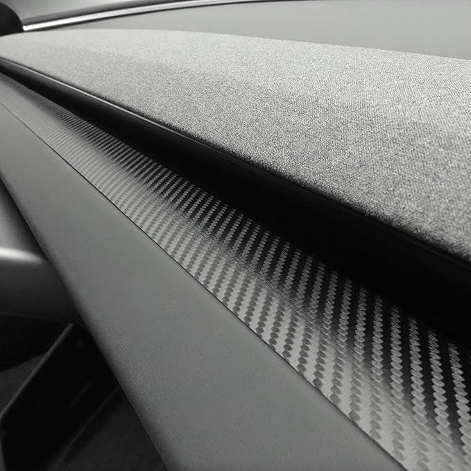 Betterhumz Car Dashboard Panel Trim for Tesla Model 3 M3 Highland 2026 2024 2025 Center Console Front Air Condition Vent Cover Sticker Moulding Tuning Accessories (Carbon Leather)