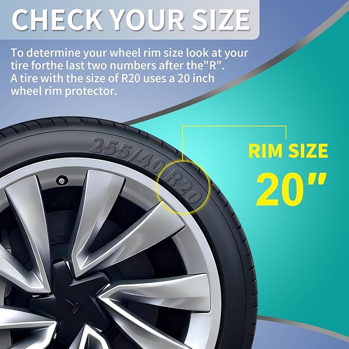 Tesla Wheel Cover 2026 Model Y|Wheel Rim Protector Fit Juniper 20" Helix 2.0 Wheels 4PCS ABS Guard Hubcap Cover for Curb Rash Prevention| Tesla Model Y Juniper Accessories 2025 2026 |Silver(Set of 4)