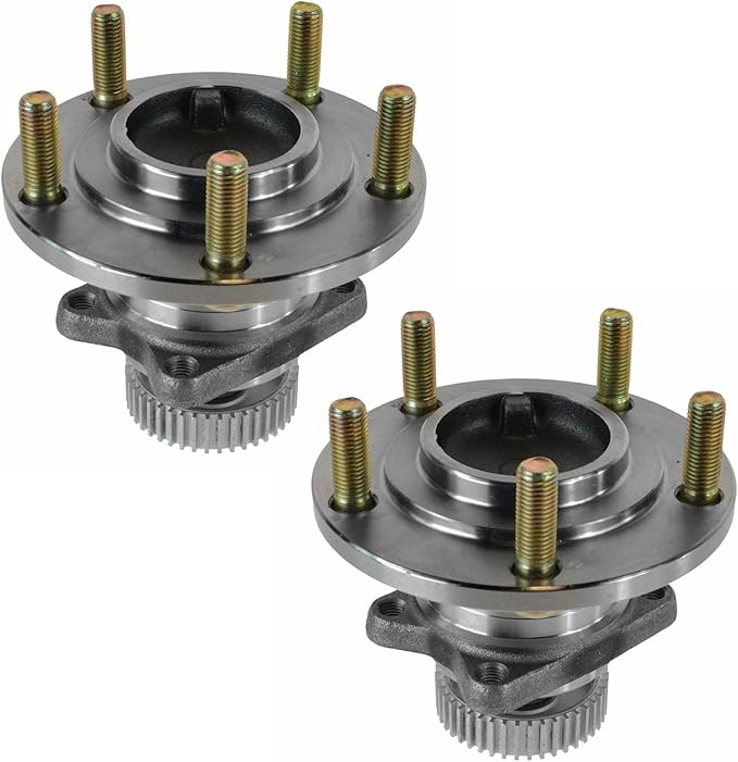 TRQ 2 Piece Rear Wheel Bearing & Hub Assembly Set Compatible with 1995-2005 Chrysler Sebring 1995-2000 Dodge Avenger 2001-2005 Stratus 1995-1998 Eagle Talon 1995-2004 Mitsubishi Eclipse 1996-2003 Gal