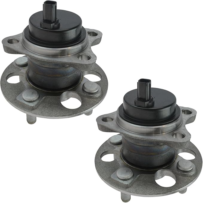 TRQ Rear Left and Right Wheel Bearing and Hub Assembly Set 2 Piece Compatible with 12-19 Toyota Prius C 08-11 Yaris 2007 Yaris ABS 12-14 Yaris Japan Built Models 1st VIN Digit J 2013 Scion iQ EV