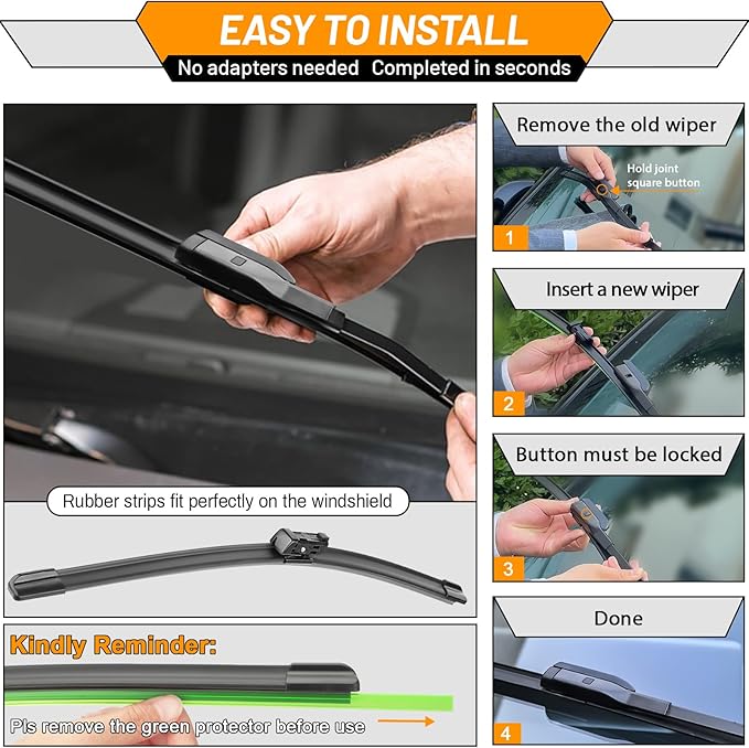 AUTOBOO 24"+19" Windshield Wipers Replacement for Honda Civic 2022-2025 CRV CR-V 2023-2025 Acura Integra -Original Factory Quality (Pack of 2)