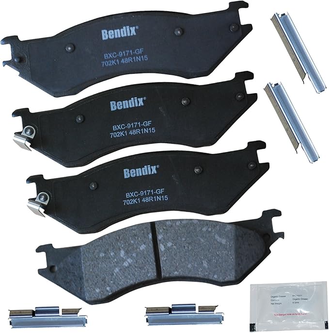 Bendix Priority1 CFC702K1 Disc Brake Pad Set Ceramic for Select Models Ford Econoline,Expedition Heritage HD,Lobo,Lincoln Navigator