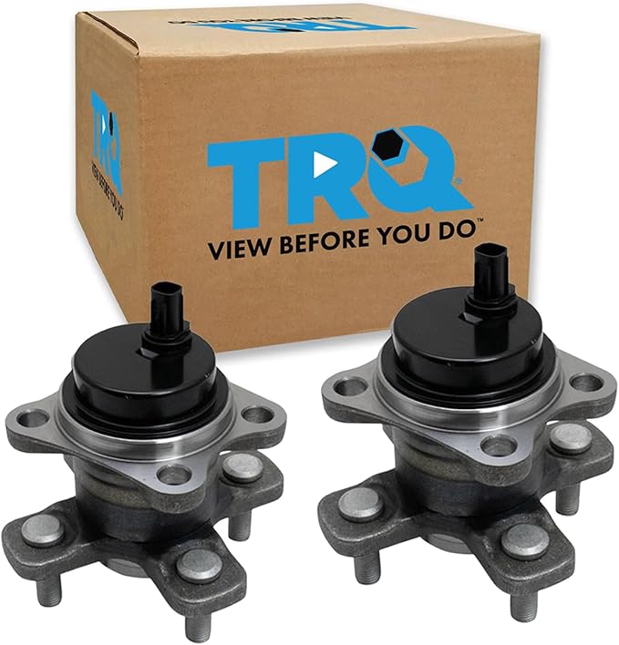 TRQ 2 Piece Rear Wheel Bearing & Hub Assembly Set with ABS Sensor Compatible with 2012-2015 Scion iQ