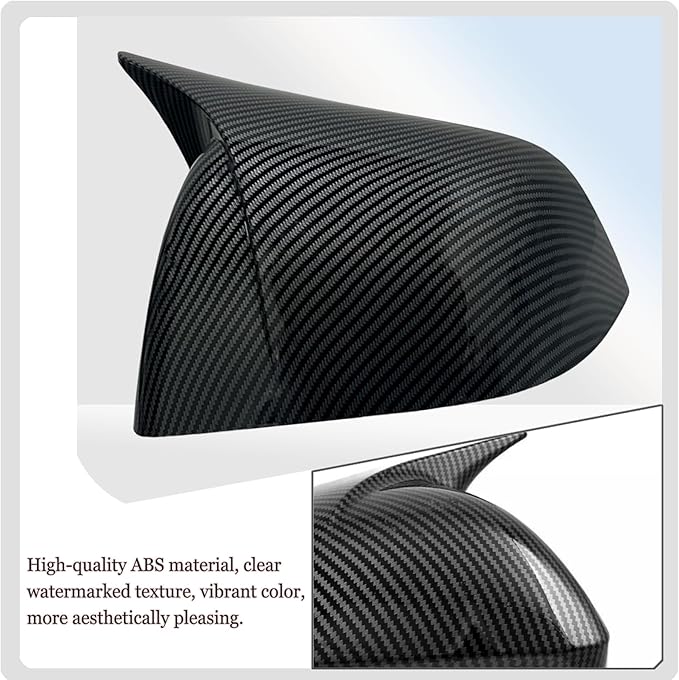 Side Mirror Cover,for Tesla Model Y 2021-2024，2PCS Turn Signal housing Cover Sets car Accessories -Carbon Fiber（Not Fit 2025 Juniper）