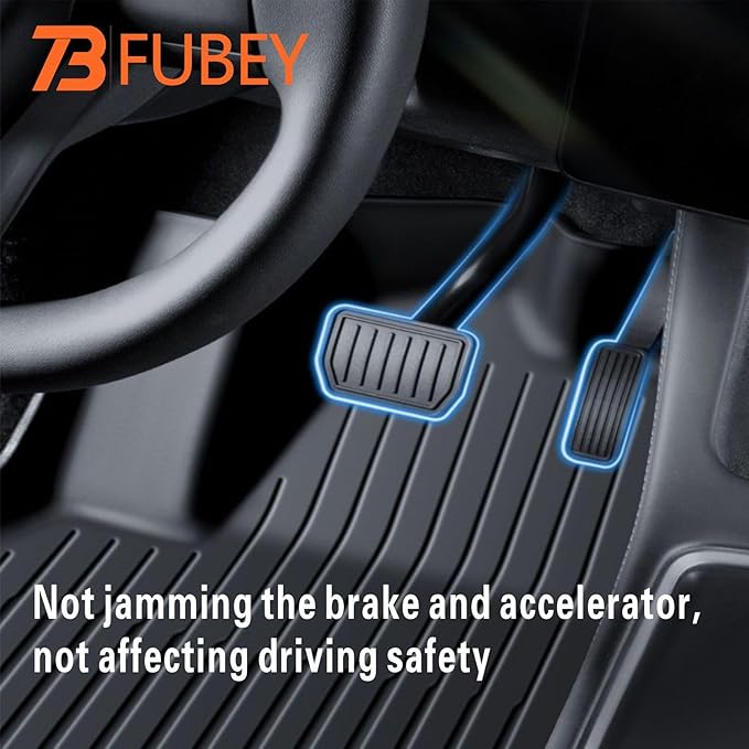 TPE Floor Mats for Tesla Model 3 2024+ Highland, 6-Piece Set Includes Main Trunk + Lower Compartment Liner & Frunk Mat