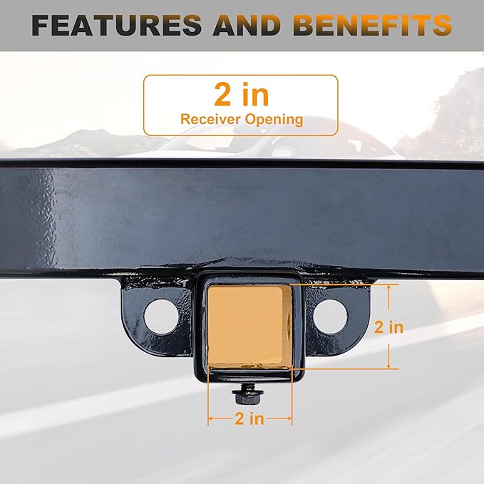 Tesla Model Y Rear Trailer Hitch, Tow Hitch 2" Receiver, Tow Hook Adapter Fit 2025 Model Y Juniper (Not for 2026, Excluded Hook)