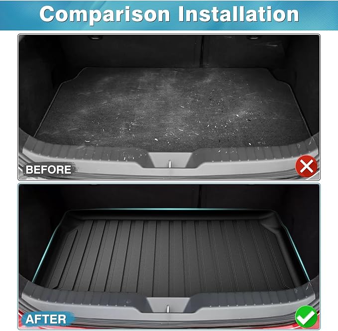 Mixsuper Custom Fit Cargo Liner for 2019-2025 2026 Mazda 3 Hatchback Trunk Liner All Weather Rear Cargo Trunk Mat (Does Not Fit Sedan Models) Black
