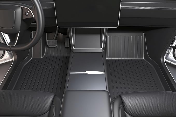 SUPER LINER Tesla Model Y Juniper 2025 2026 Floor Mats & Cargo Liners Full Set 9 PCS Extra-Thick TPE CabinProtect™ for 5-Seater | All-Weather Pet & Child-Friendly Accessories(Not for Standard)