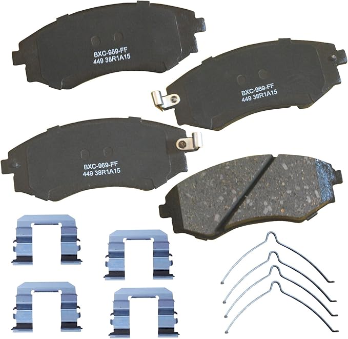 Bendix Premium SBC449 Ceramic Front Brake Pads for Hyundai Elantra 2001-1992, Sonata 2004-1989, Tiburon 2000-1997