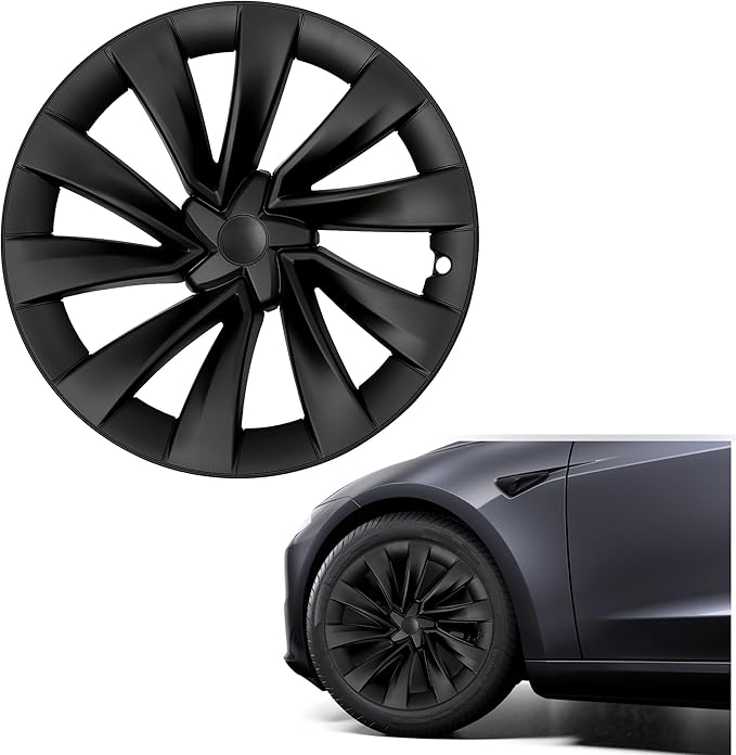 19 Inches Wheel Covers for 2025 2026 Tesla Model Y Juniper, Hub Protection Accessory, Replacement for Tesla Model Y 2025 Rim Protector, ABS Hubcaps 1-Piece