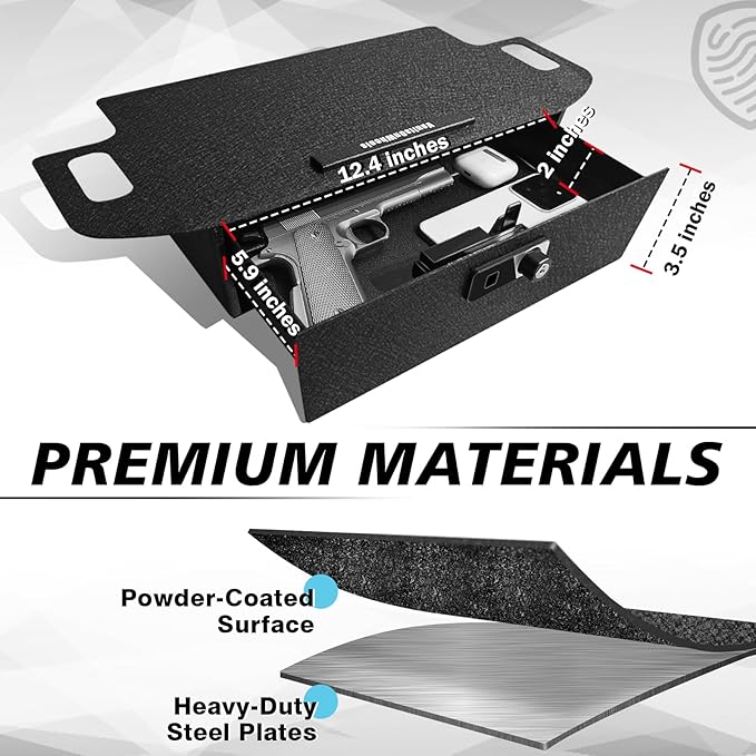 VaultsOnWheels for 2026+ Tesla New Model Y Juniper Front Seat Safe Gun Safe Vault Driver/Passenger Side Drawer Hidden Console Storage LockBox Anti-Theft Pry-Proof High Security