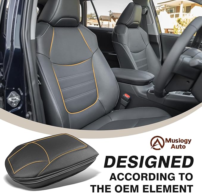 Muslogy Center Console Armrest Cover Fit for Toyota RAV4 2019-2025 Accessories, Comfort Armrest Pad Console Lid Cushion Vegan Leather 1-Inch Extra Thick