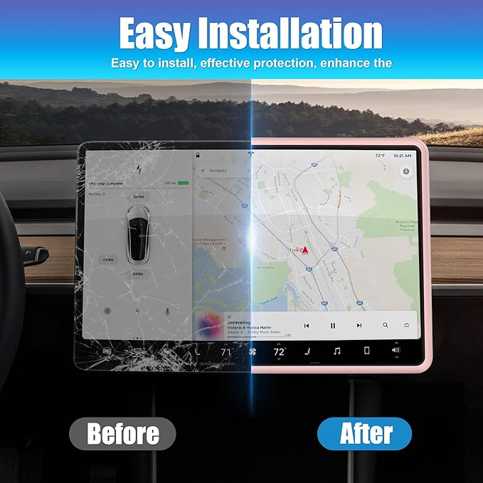 Center Console Cover 3Pcs Designed for Refresh Model 3 2024-2027/Model Y Juniper 2026,Center Console Accessories for Model 3/Y Refresh 2026 Interior Light Pink