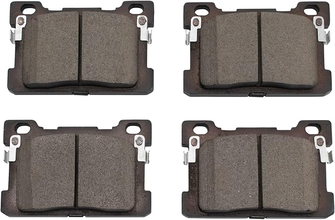 TRQ Rear Ceramic Brake Pad Set Compatible with 2017-2018 Genesis G90 2019 G90 To 3-04-19 Production Date