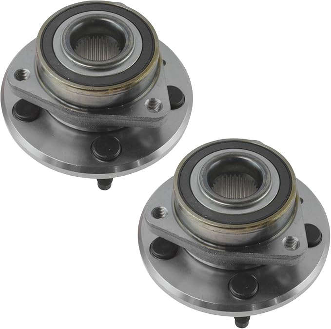 TRQ Font and Rear Wheel Bearing and Hub Assembly Set 2 Piece Compatible with 10-15 Chevrolet Camaro LT Manual Transmission 10-15 Camaro LS Manual Transmission 10-11 Camaro SS Automatic Transmission