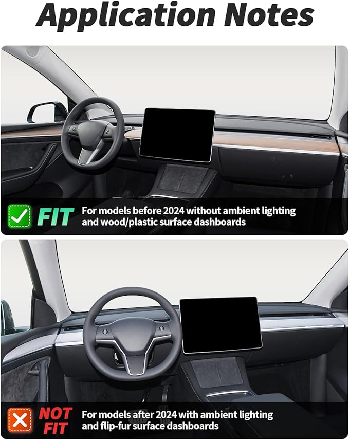 KKTR-CAR Dashboard Cover Wrap and Front Door Inner Armrest Panel Cover Trim Compatible with Tesla Model 3 2021-2023 Model y 2020-2025,NOT for Performance (Matte White, 4pcs)