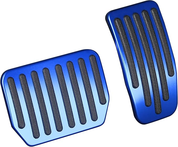 Foot Pedal Pads Set for Tesla Model 3 Model Y, Non-Slip Performance Aluminum Car Accessories Brake & Accelerator Pedal Covers for Model 3/Y (Blue)