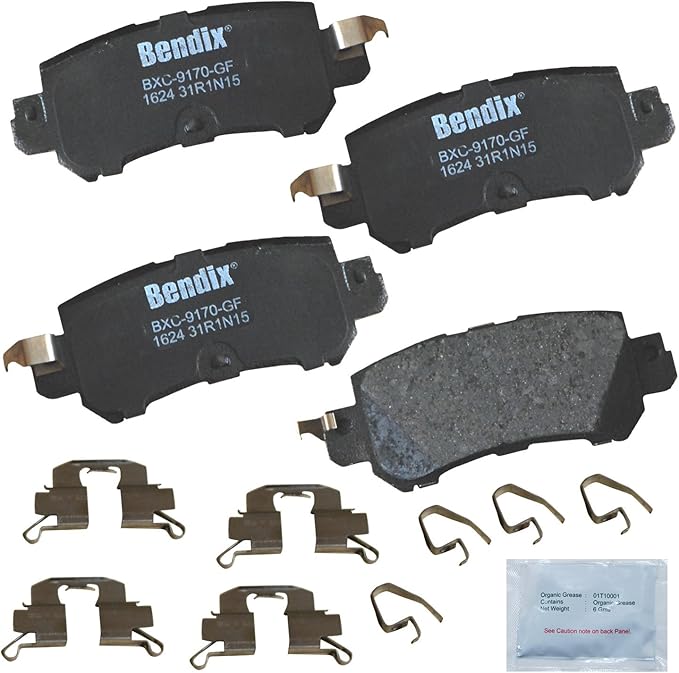 Bendix Priority1 CFC1624 Ceramic Rear Brake Pads for Mazda CX-3 2018-2016, CX-5 2015-2013