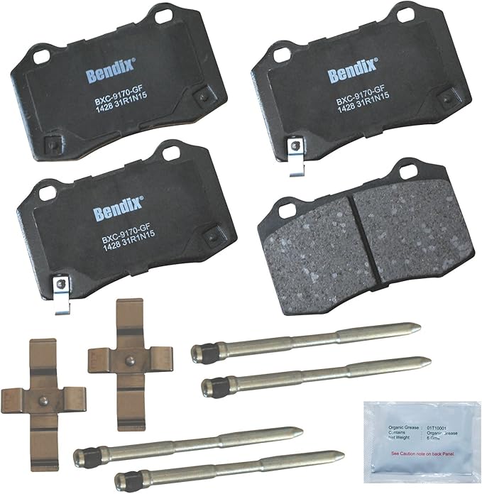 Bendix Priority1 CFC1428 Ceramic Rear Brake Pads for Hyundai Genesis Coupe 2014-2010, Genesis Coupe 2016, Tesla S 2016-2012