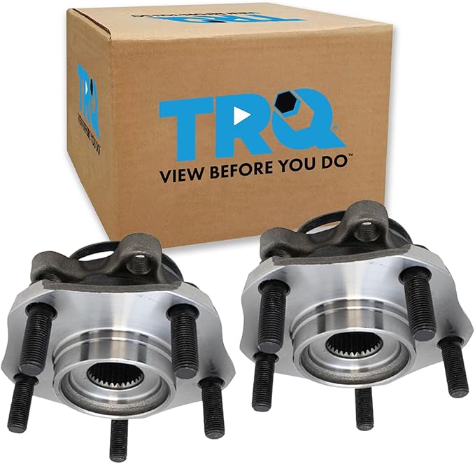 TRQ Front Driver and Passenger Side Wheel Bearing and Hub Assembly Set 2 Piece Compatible with 2015-2018 Chevrolet City Express 2013-2019 Nissan NV200 2013-2019 Sentra 2013-2017 Leaf