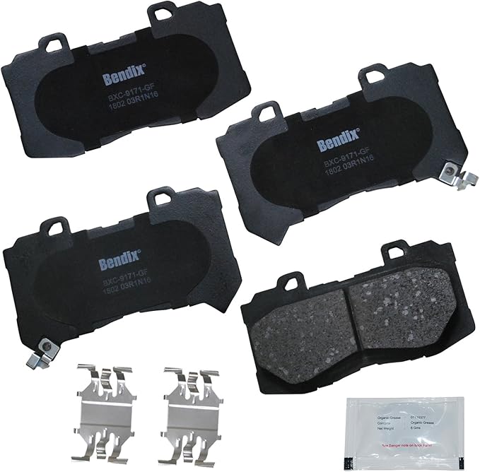 Bendix Priority1 CFC1802 Ceramic Front Brake Pads for Chevrolet Colorado 2020-2015, GMC Canyon 2020-2015