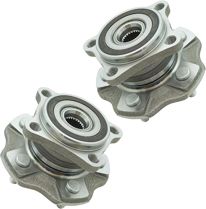 TRQ Rear Wheel Bearing and Hub Assembly Set 2 Piece Compatible with 10-15 Lexus RX350 16-22 21-23 Toyota Highlander 21-22 Sienna AWD Models