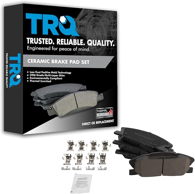 TRQ Front Brake Pads Ceramic Compatible with 2014-2020 Dodge Charger