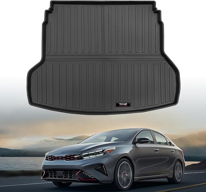 Custom for 2019-2024 Kia Forte Cargo Mats Trunk Liner All Weather TPE Protection Mat Accessories (for 2019-2024 Kia Forte)