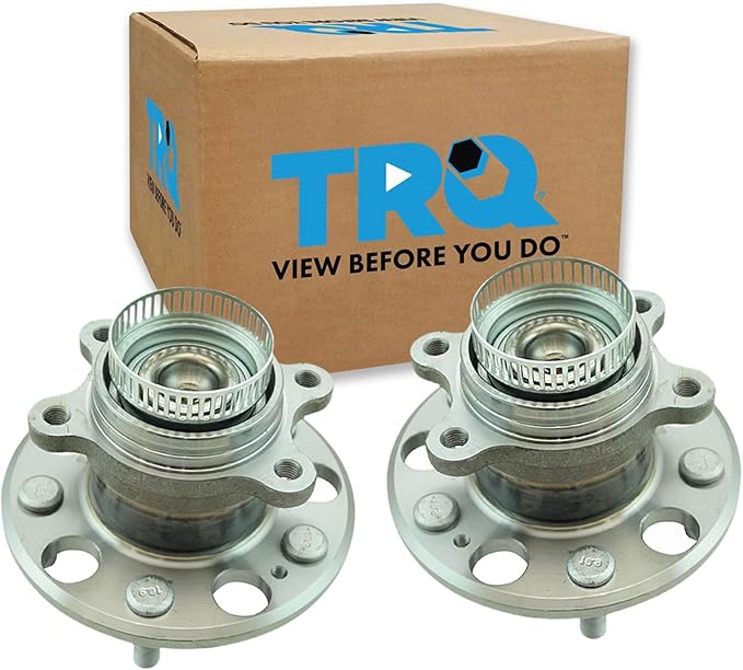 TRQ Rear Left and Right Wheel Bearing and Hub Assembly Set 2 Piece Compatible with 2007-2010 Hyundai Elantra 2011-2012 Elantra Touring SE 2011-2012 Elantra Touring GLS