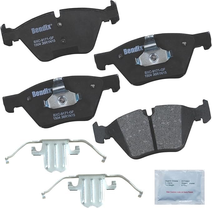 Bendix Priority1 CFC1504 Ceramic Front Brake Pads for BMW 528i 2016-2011, 528i xDrive 2016-2012