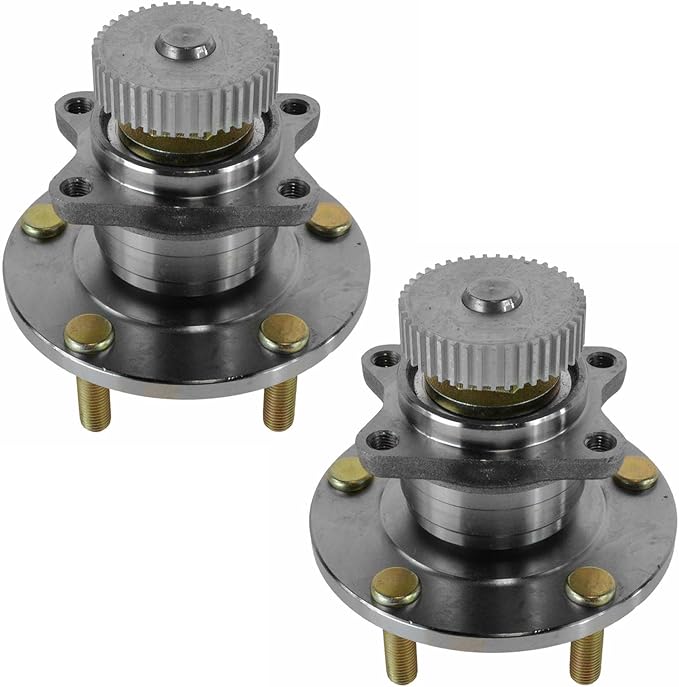 TRQ 2 Piece Rear Wheel Bearing & Hub Assembly Set Compatible with 1995-2005 Chrysler Sebring 1995-2000 Dodge Avenger 2001-2005 Stratus 1995-1998 Eagle Talon 1995-2004 Mitsubishi Eclipse 1996-2003 Gal