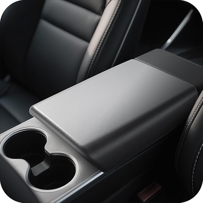 Center Console Non-Slip Armrest Cover – Specifically Designed for the New Tesla Model Y 2025 2026 Refresh (Juniper) and Tesla Model 3 Refresh (Highland) – New Model Y Juniper Accessories Black