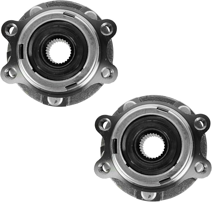 TRQ 2 Piece Front Wheel Bearing & Hub Assembly Set AWD Compatible with 2008-2012 Infiniti EX35 2013 EX37 2003-2012 FX35 FX37 2003-2008 FX45 2009-2013 FX50 2011-2012 G25 2007-2008 G35 G37 2006-2010 M3